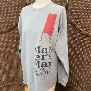 Makers mark long sleeve t shirt gray red large